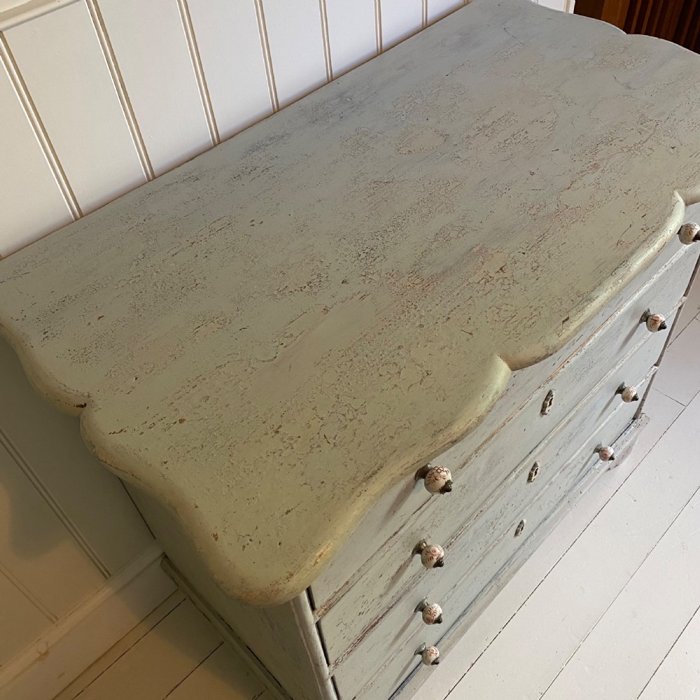 19th century continental painted chest of drawers View III