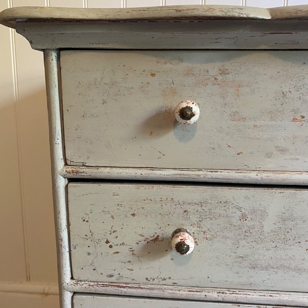 19th century continental painted chest of drawers View V