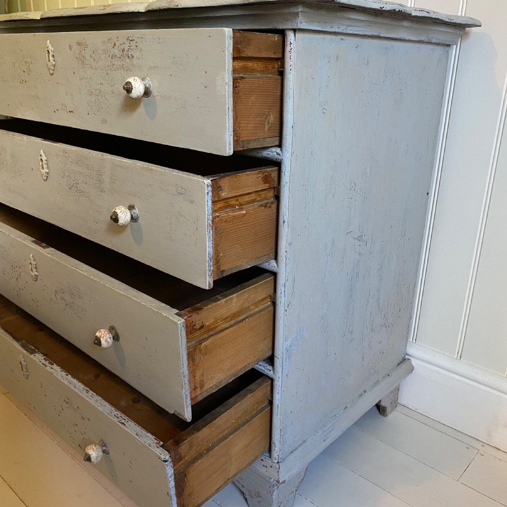 19th century continental painted chest of drawers View VIII