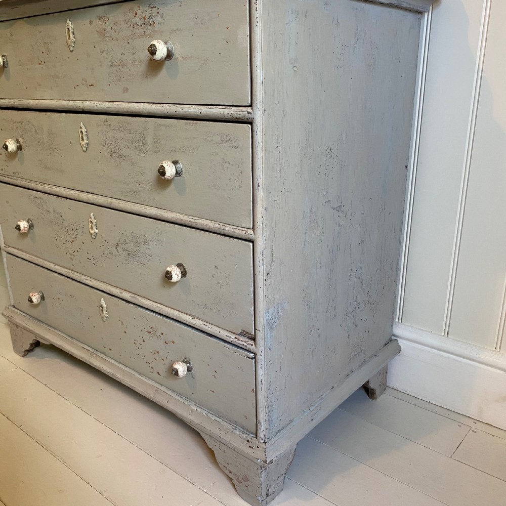 19th century continental painted chest of drawers View IX