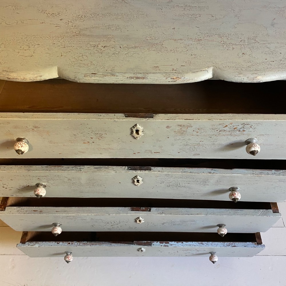 19th century continental painted chest of drawers View X