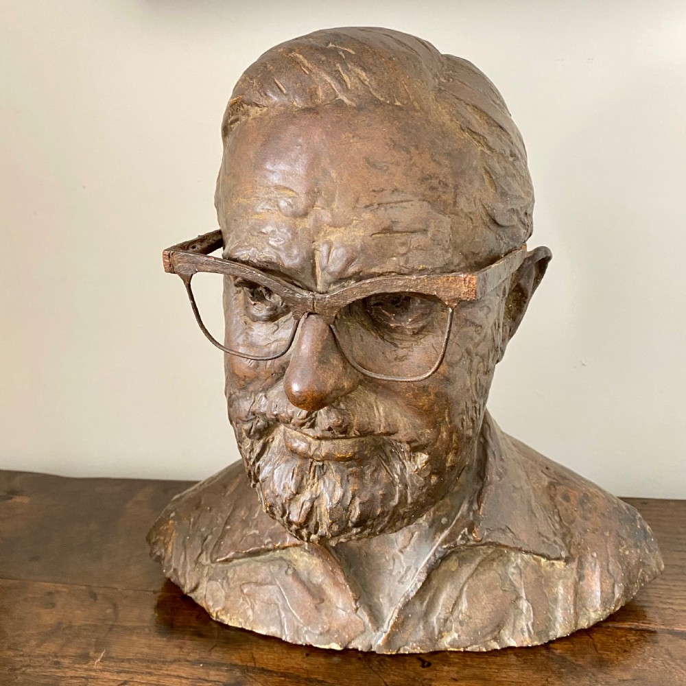 Bronzed plaster bust View II