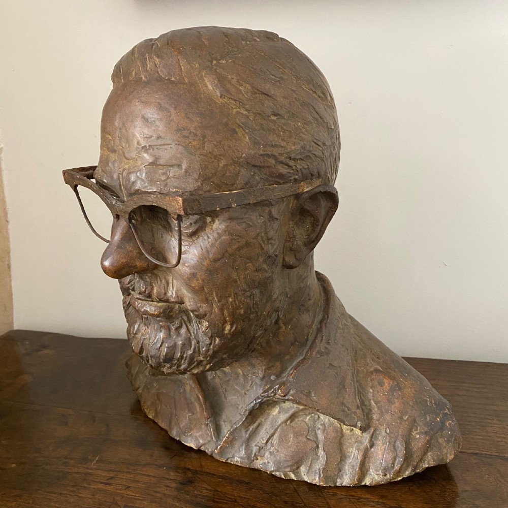 Bronzed plaster bust View III