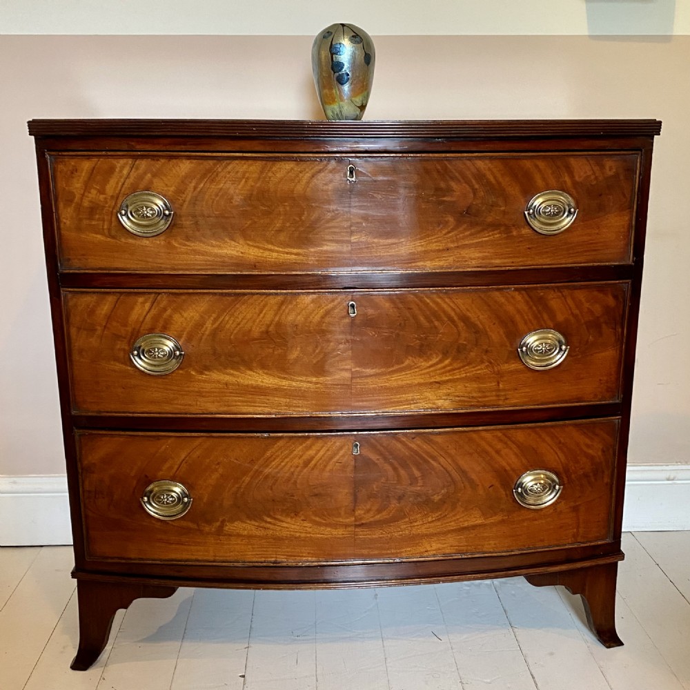 19th century bow front chest of drawers 