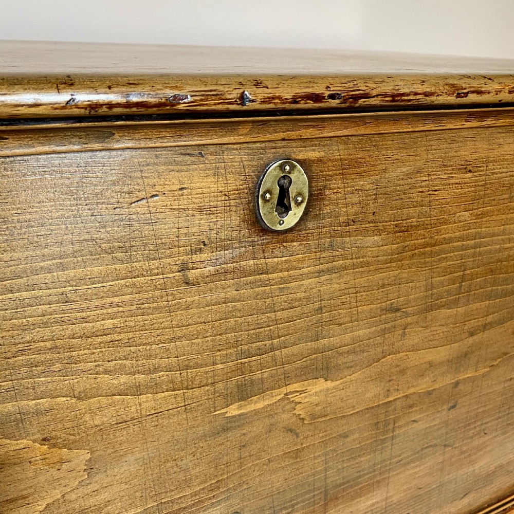 19th century pine trunk chest View V