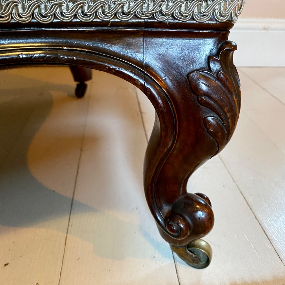 19th century walnut button back chair View IV