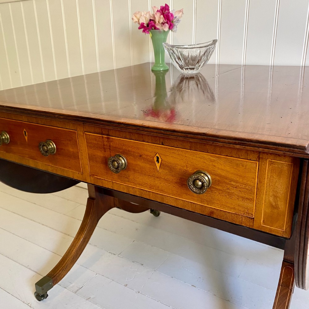 Regency mahogany sofa table View III