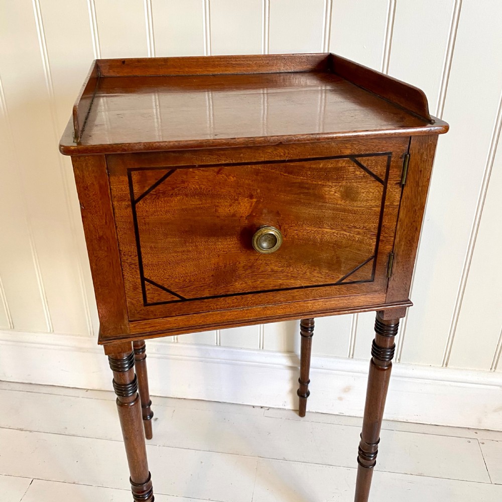 Regency 19th century mahogany bedside cupboard  View IV