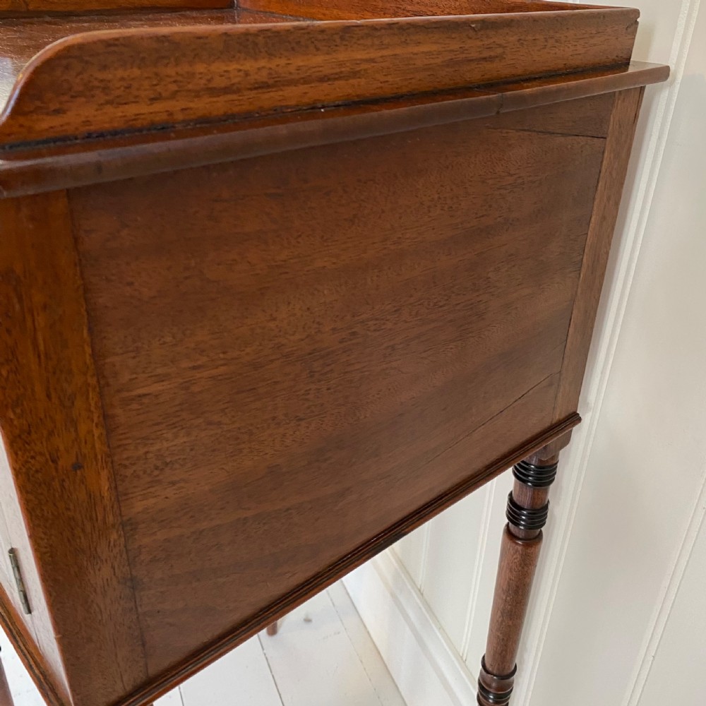 Regency 19th century mahogany bedside cupboard  View VI