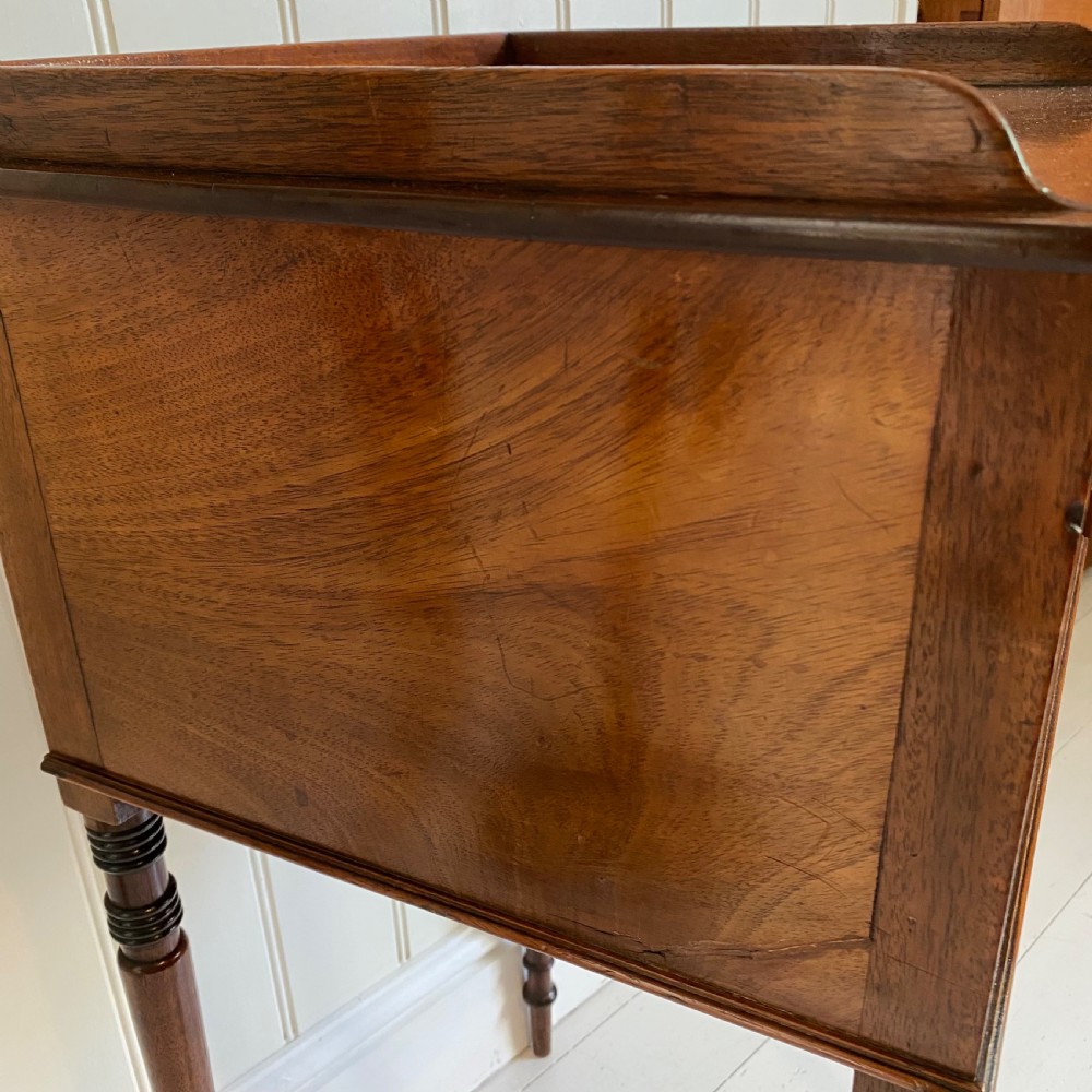 Regency 19th century mahogany bedside cupboard  View VII