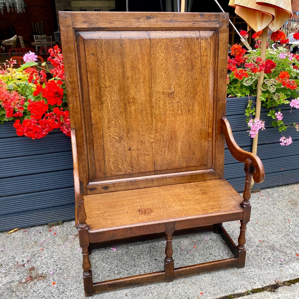 19th century oak settle