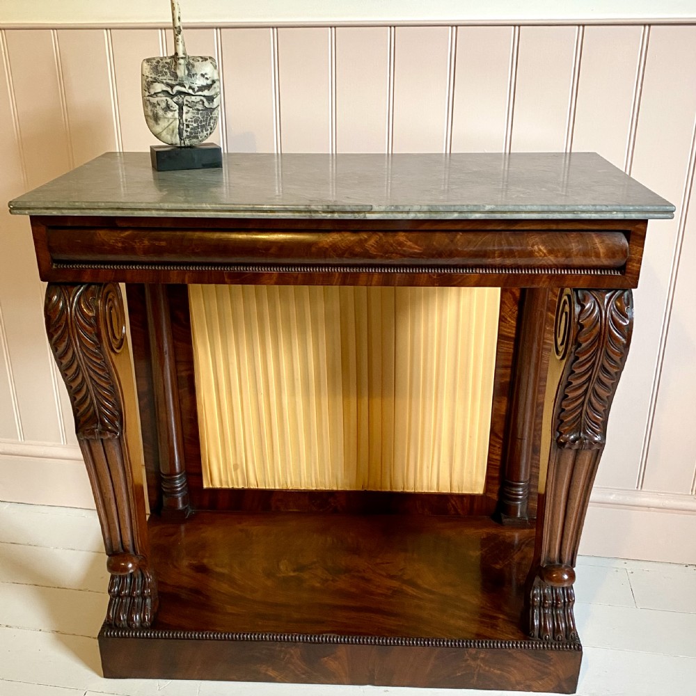 Late regency mahogany console table  View II