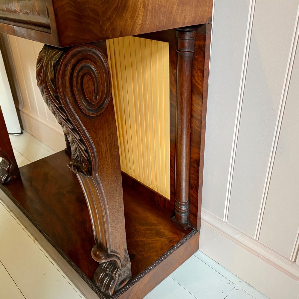 Late regency mahogany console table  View VIII