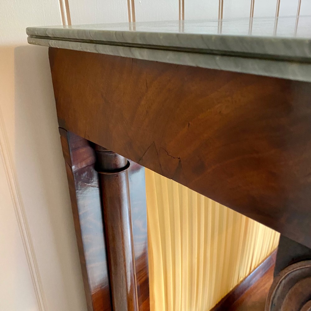 Late regency mahogany console table  View X