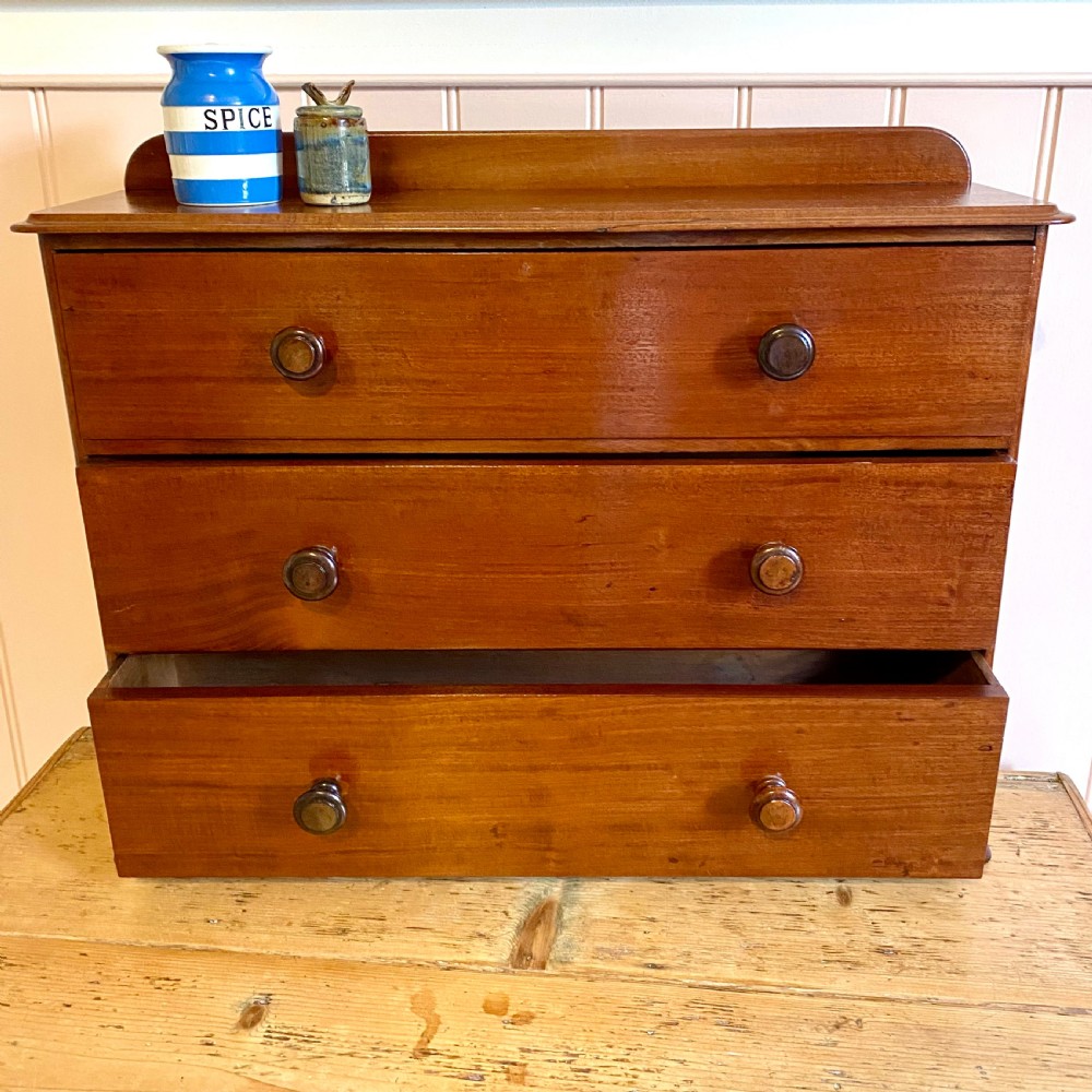 19th century small mahogany drawers