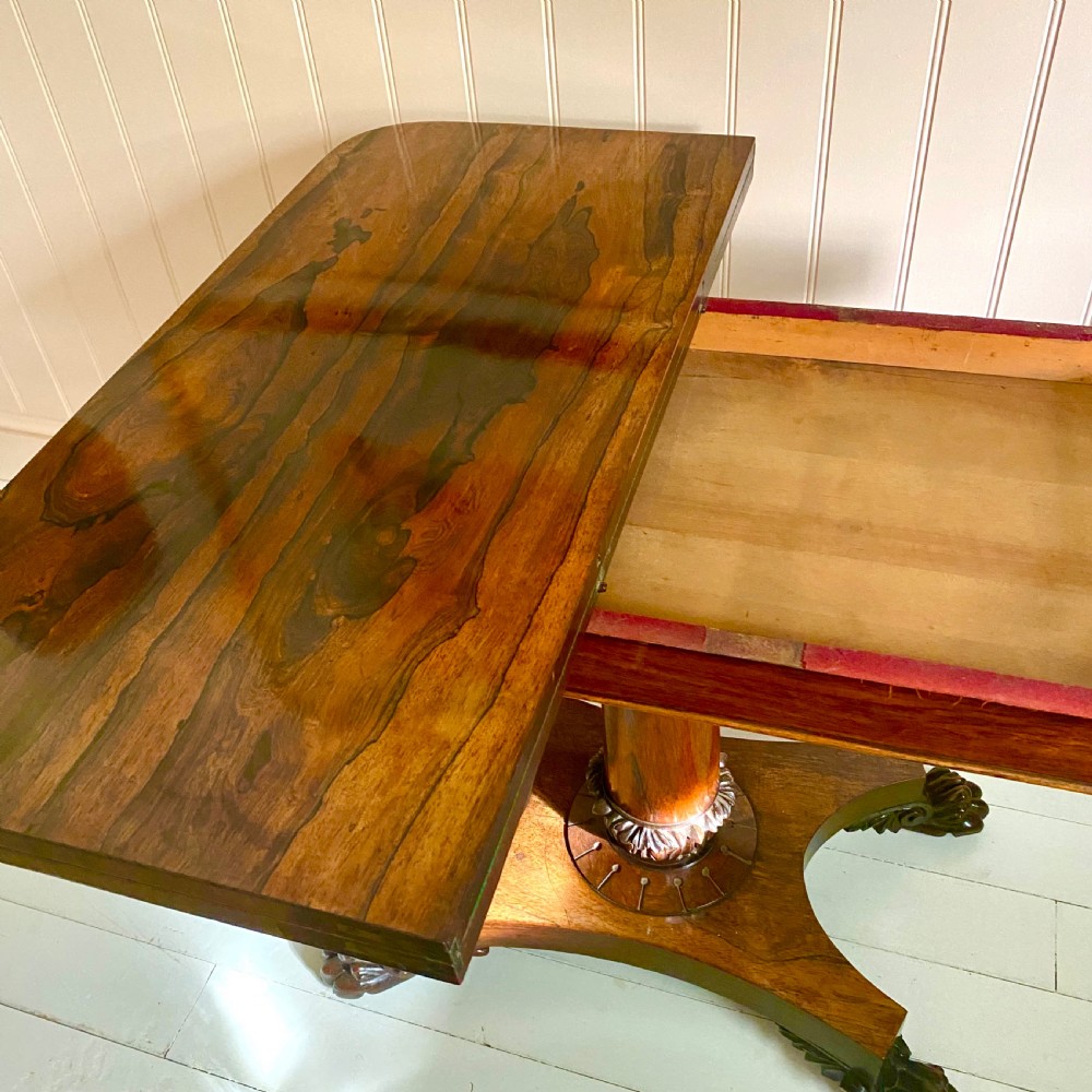 19th century rosewood card table  View IV