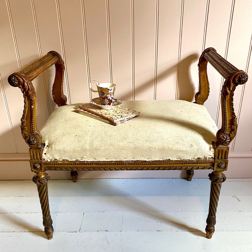 19th century French stool window seat