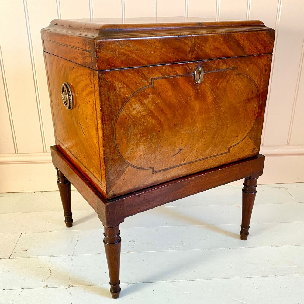 Georgian mahogany wine cooler, cellarette View II
