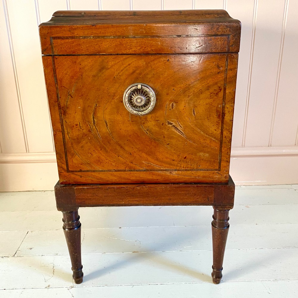 Georgian mahogany wine cooler, cellarette View III