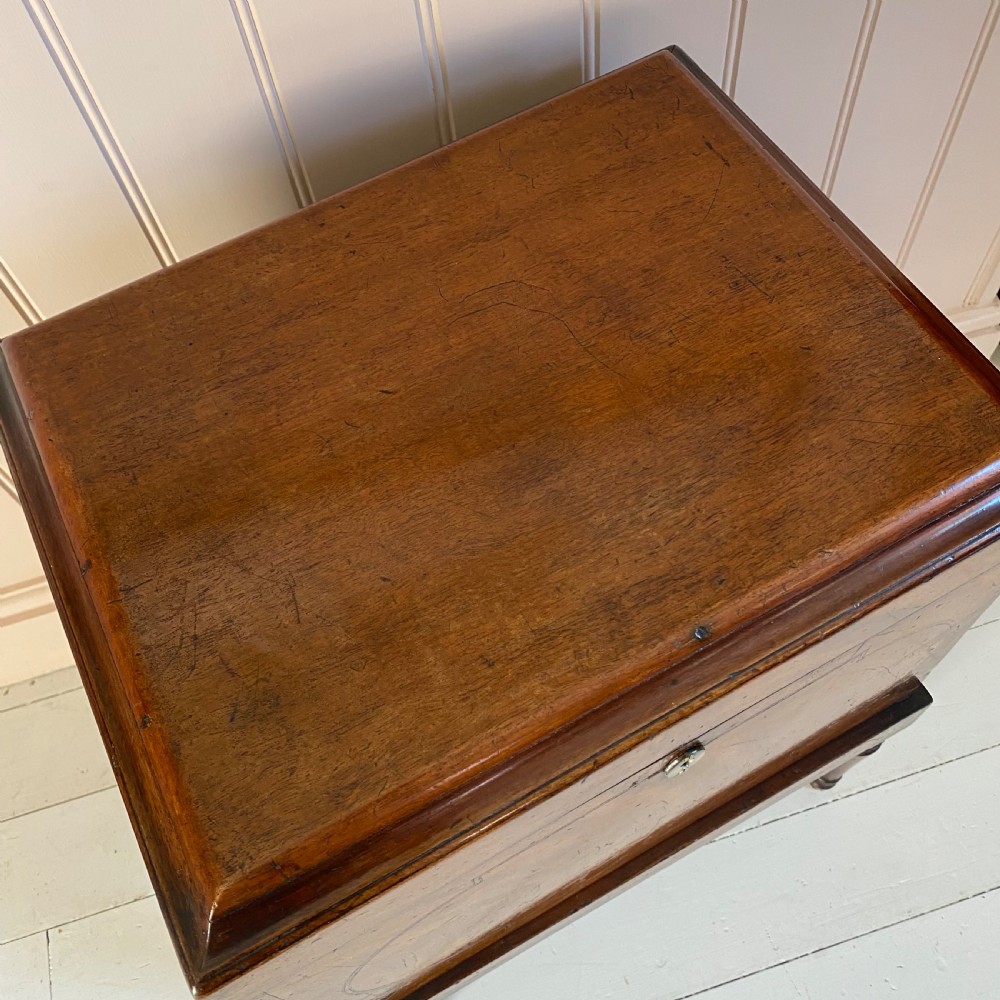 Georgian mahogany wine cooler, cellarette View V