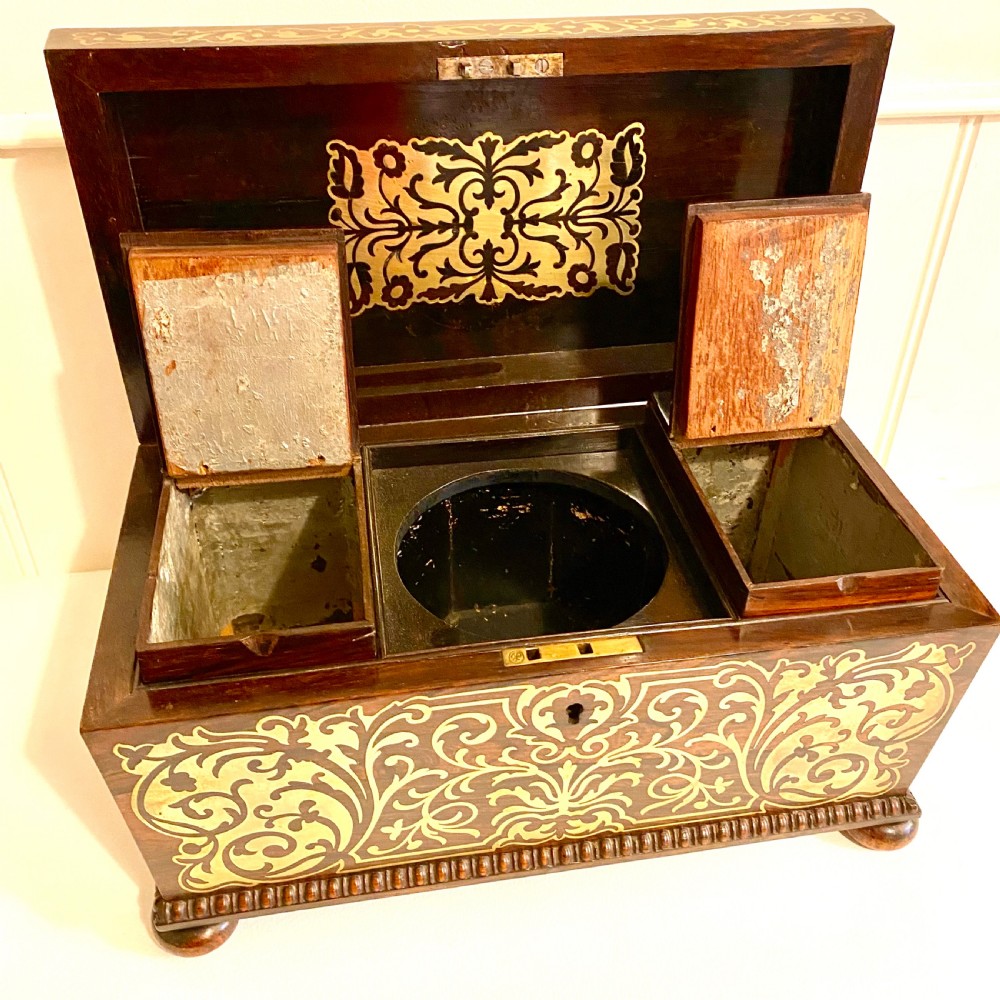 19th century sarcophagus rosewood tea caddy View VIII
