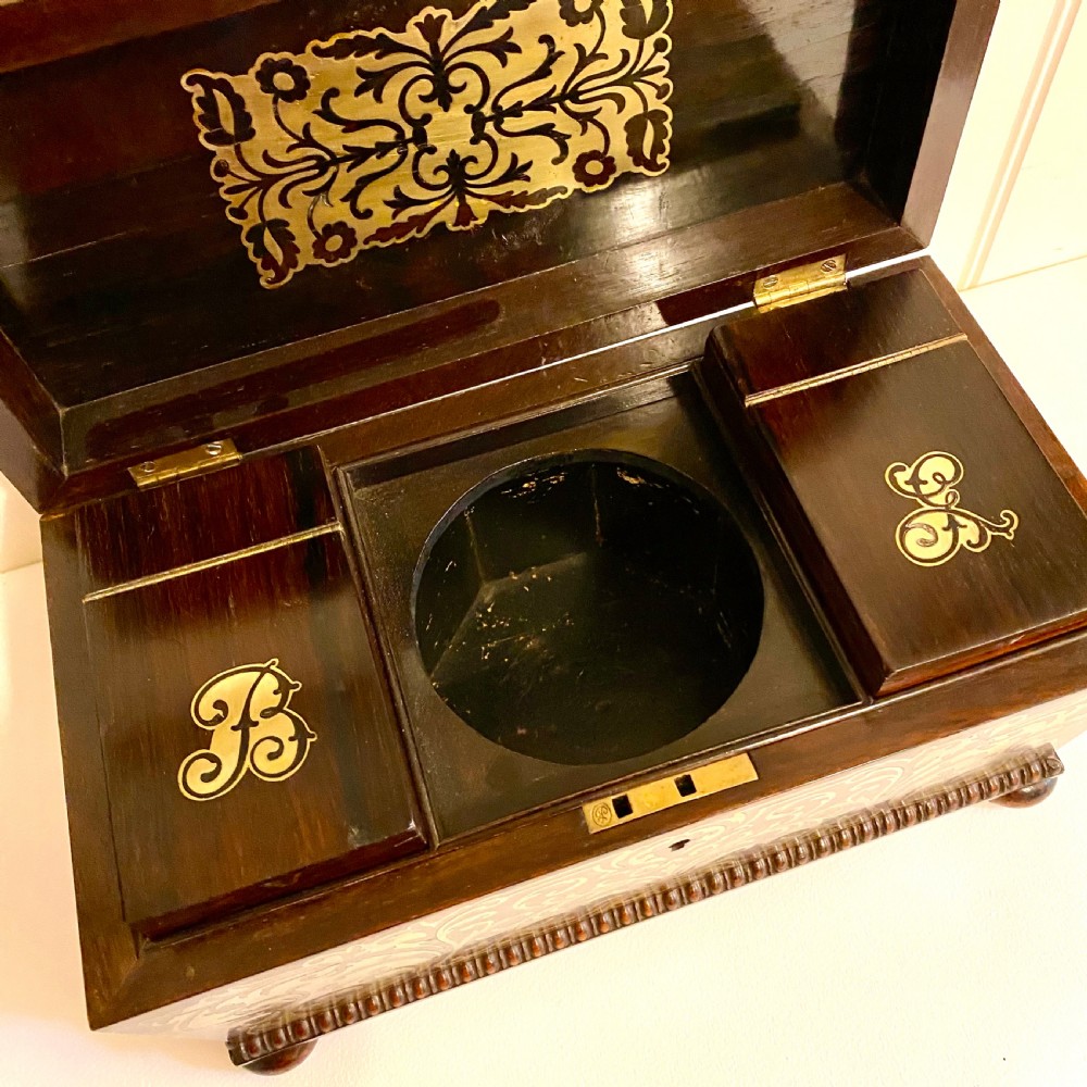 19th century sarcophagus rosewood tea caddy View XIII