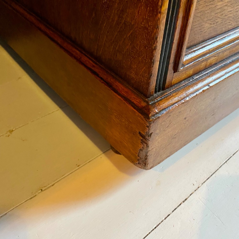 19th century oak pedestal desk View V