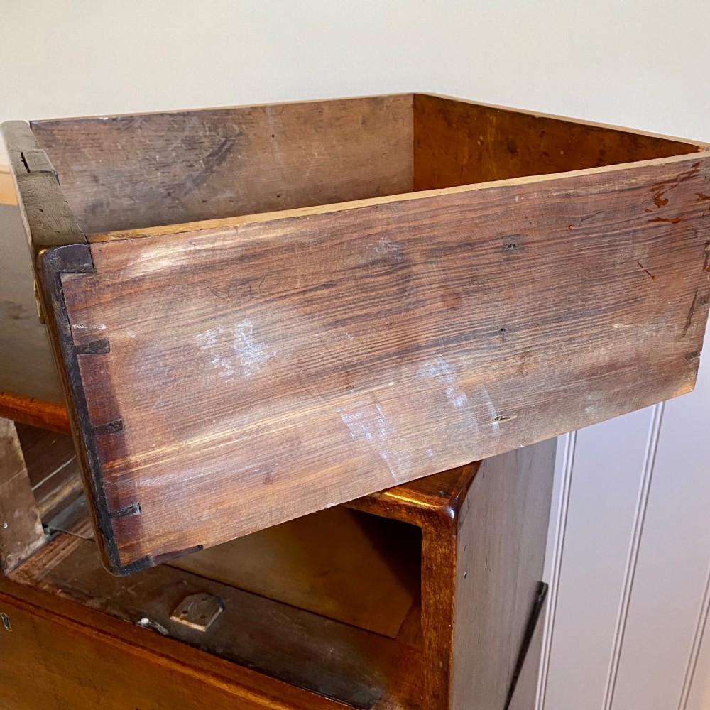 19th century mahogany campaign military chest of drawers View VIII