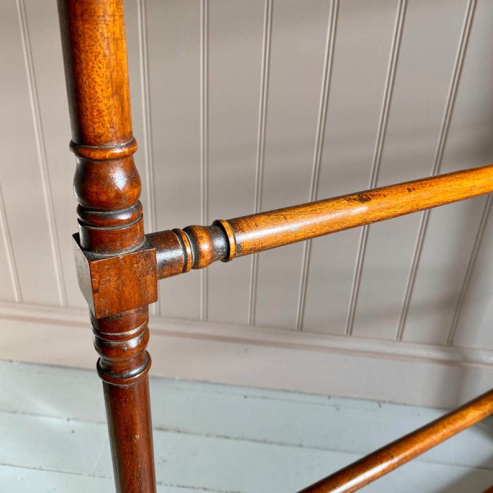 19th century mahogany towel rail View VIII