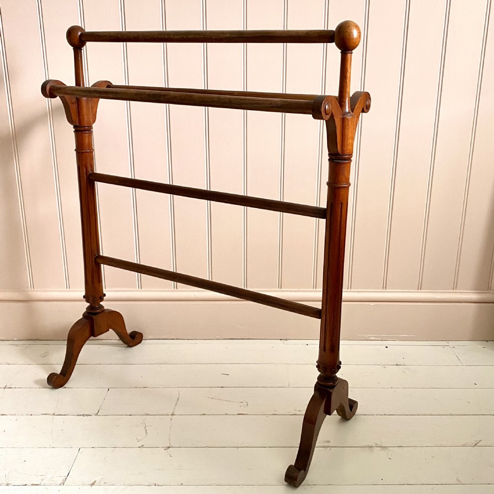 19th century mahogany towel rail