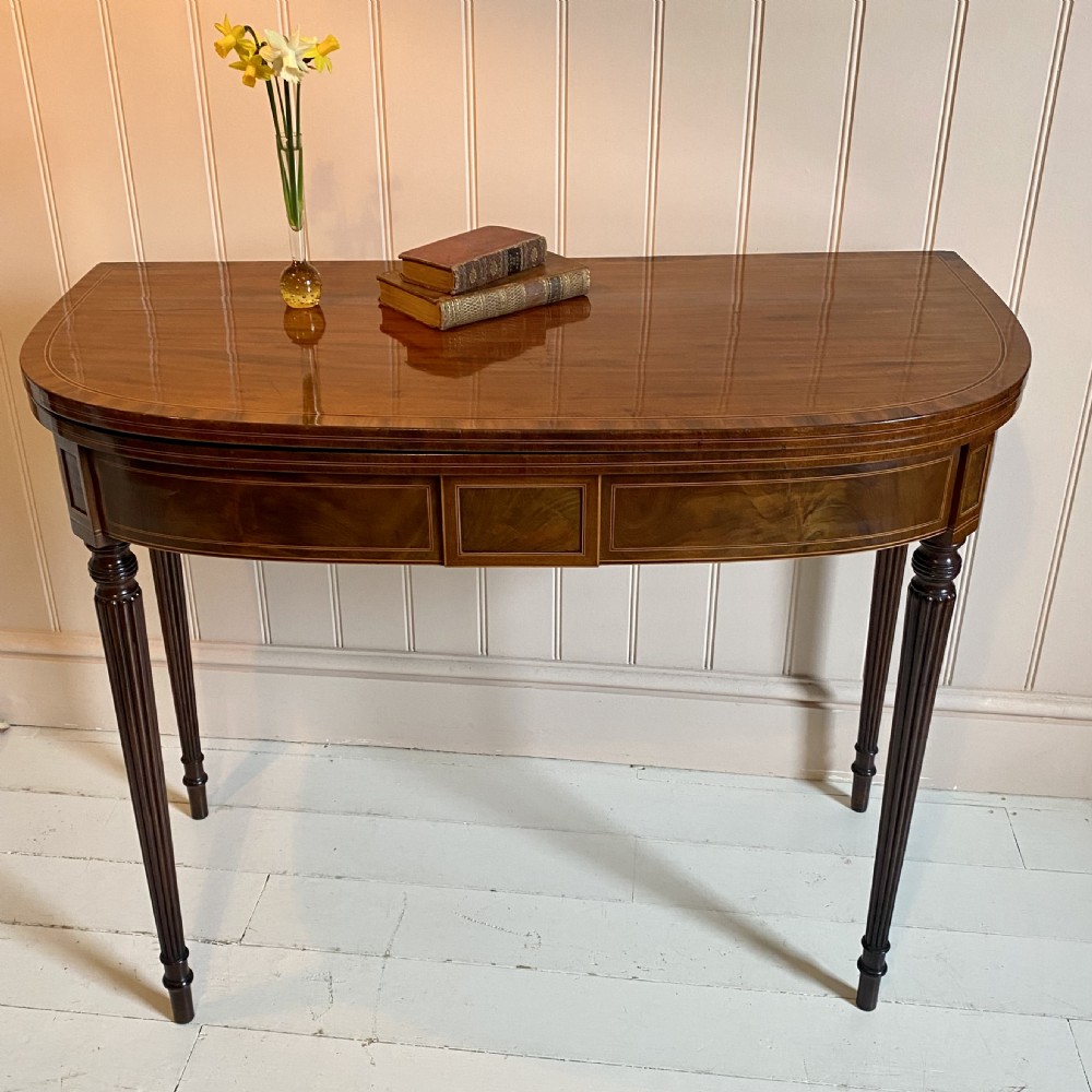 19th century Demi lune tea table