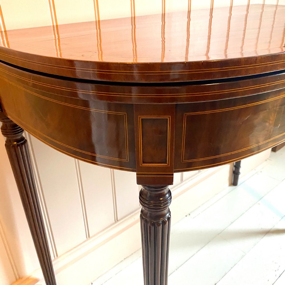 19th century Demi lune tea table View II