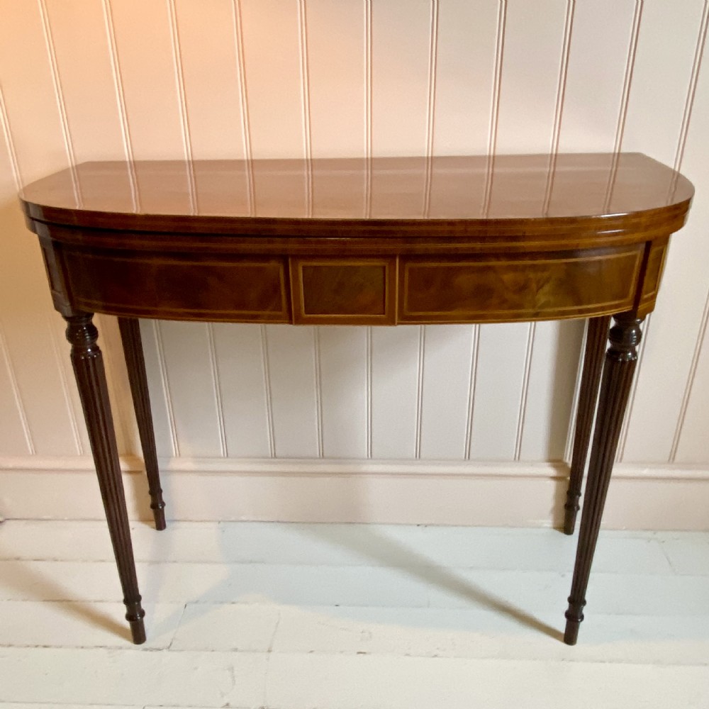 19th century Demi lune tea table View V