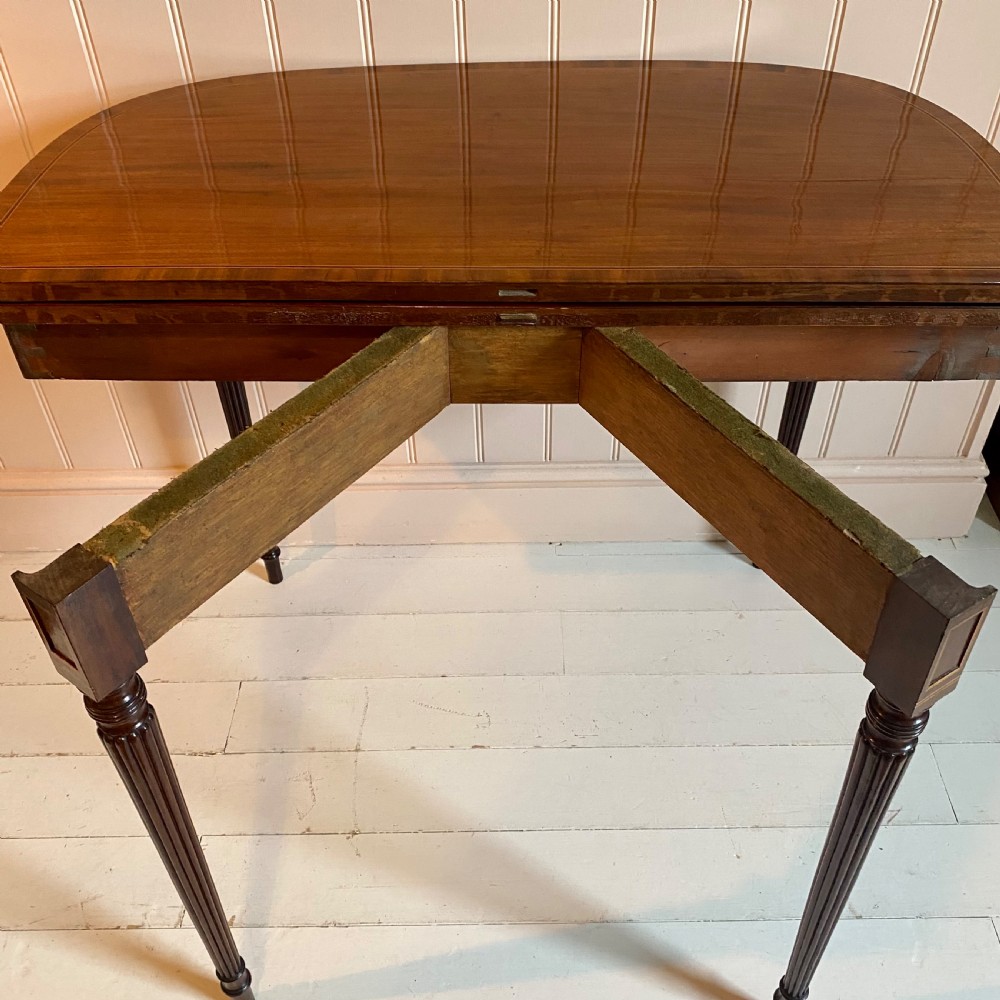 19th century Demi lune tea table View X
