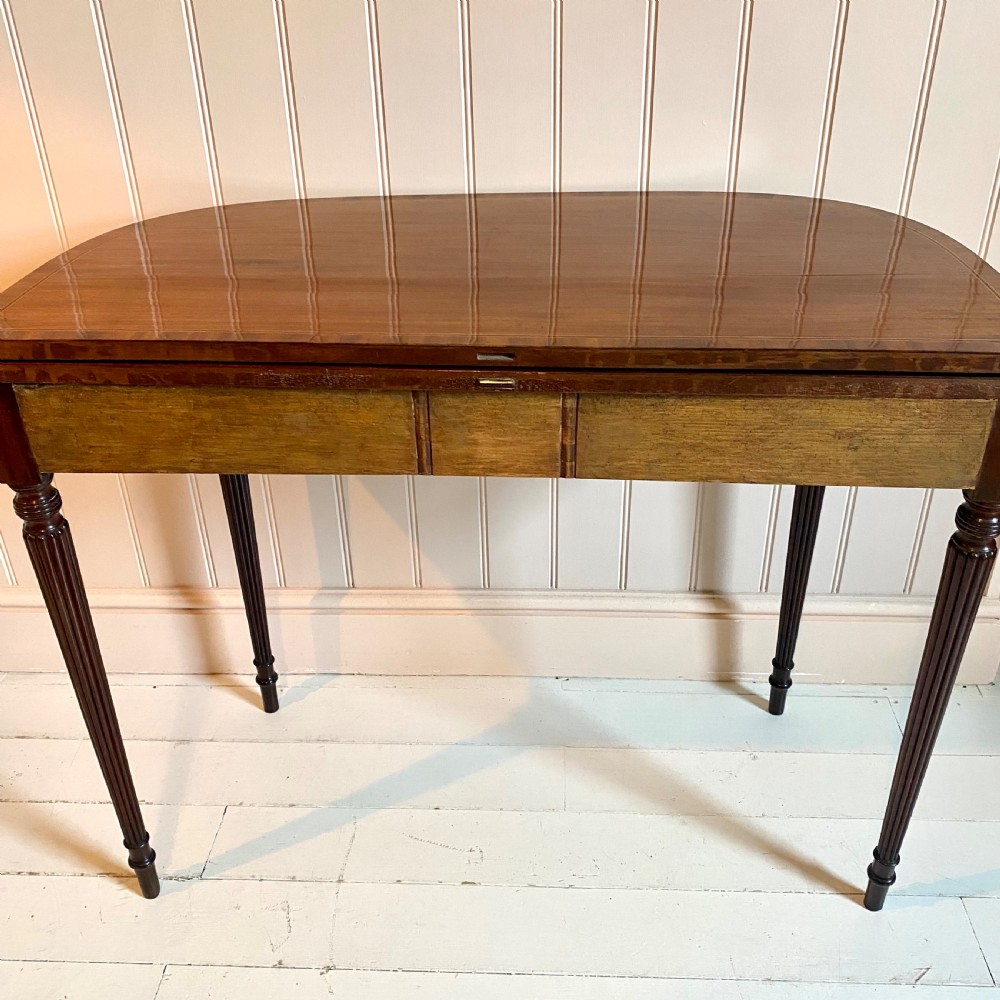 19th century Demi lune tea table View XII