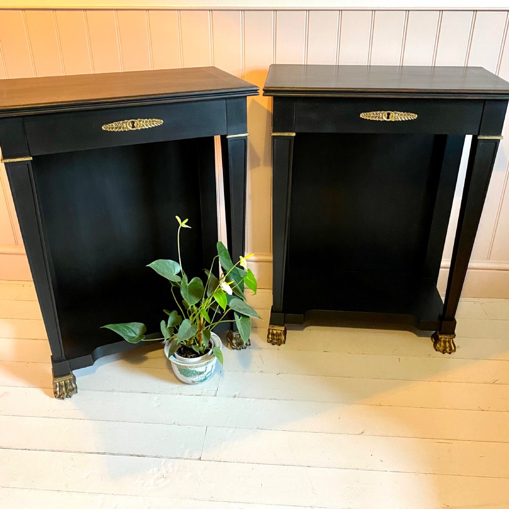 Pair of painted  consoles