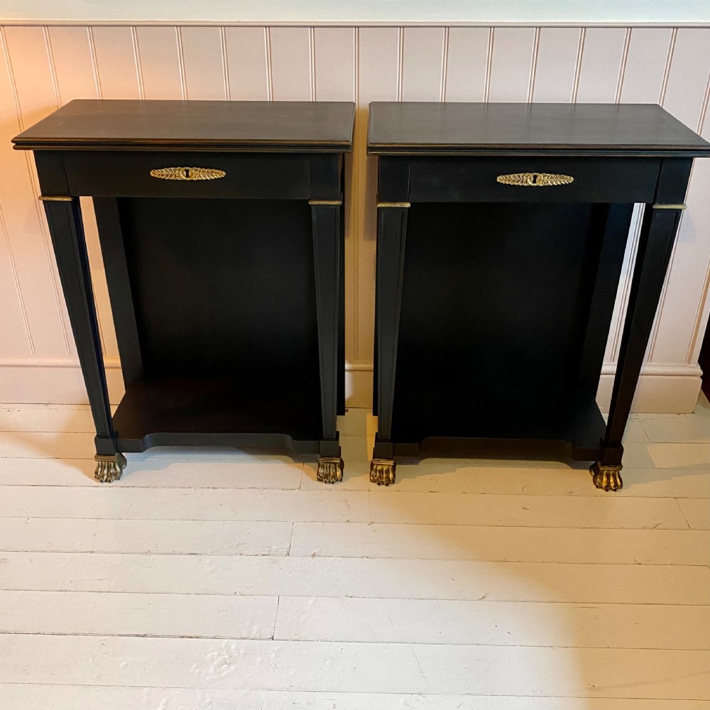 Pair of painted  consoles View III
