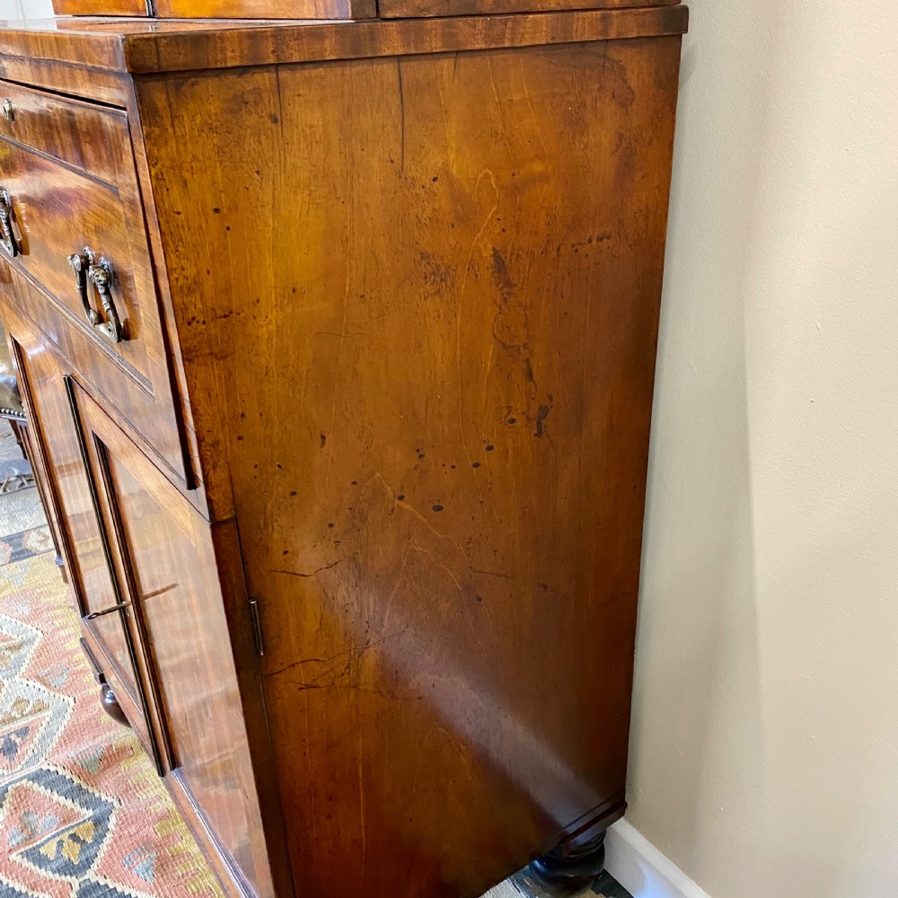 19th century mahogany secretaire bookcase  View X