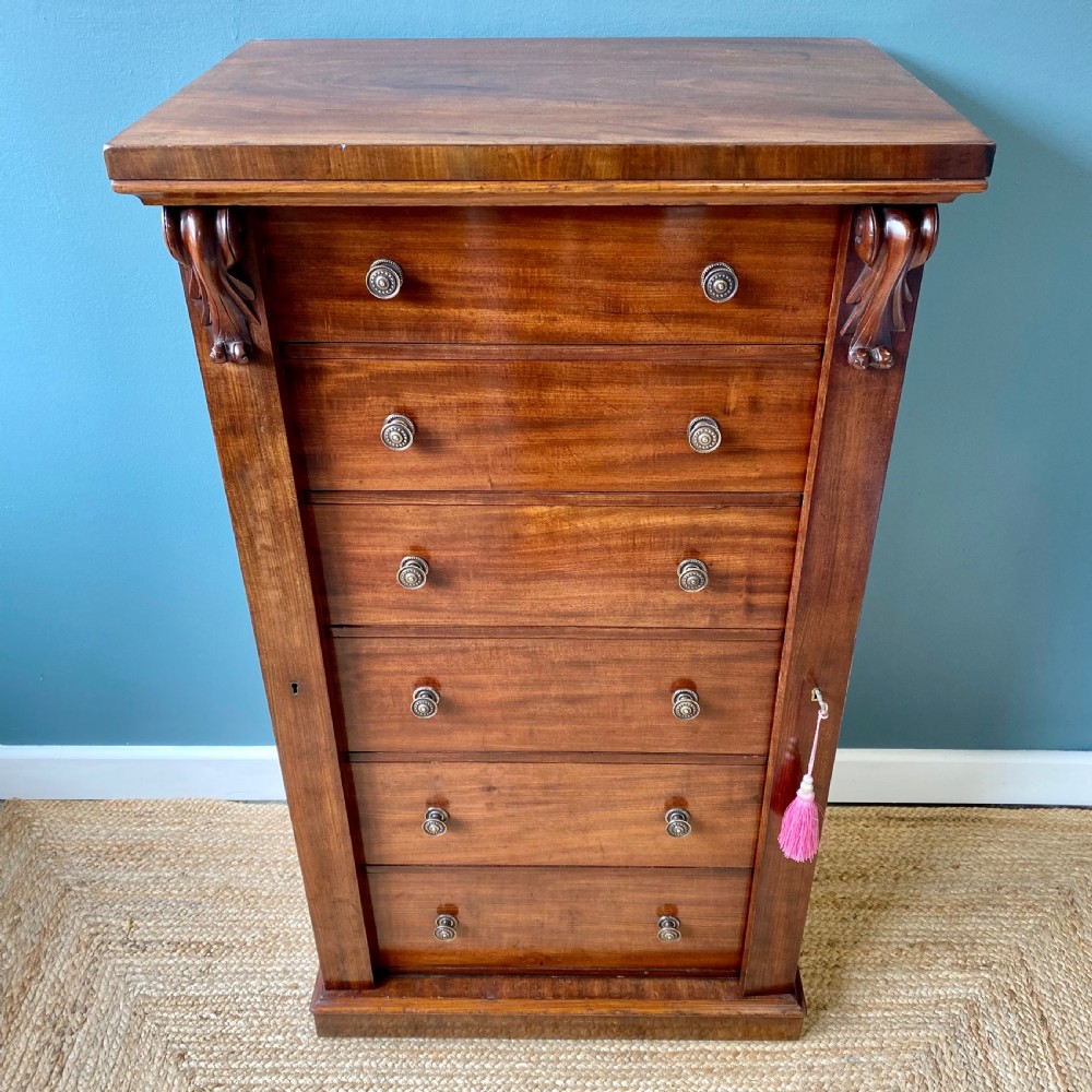 19th century mahogany Wellington chest View II