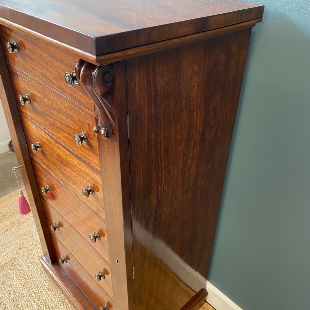 19th century mahogany Wellington chest View VIII
