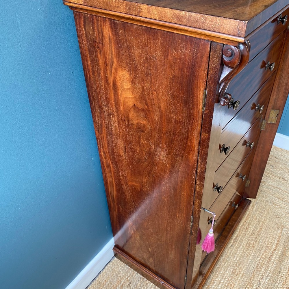 19th century mahogany Wellington chest View IX