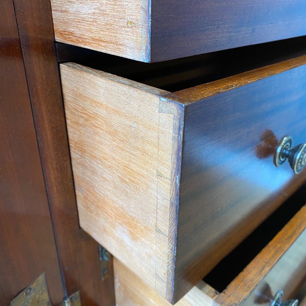 19th century mahogany Wellington chest View X