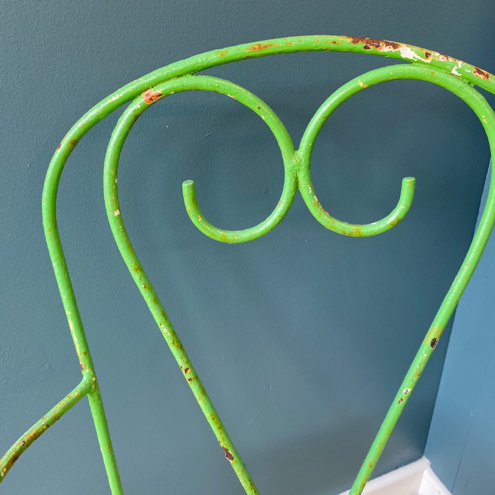 Pair of French wrought iron garden chairs  View VI