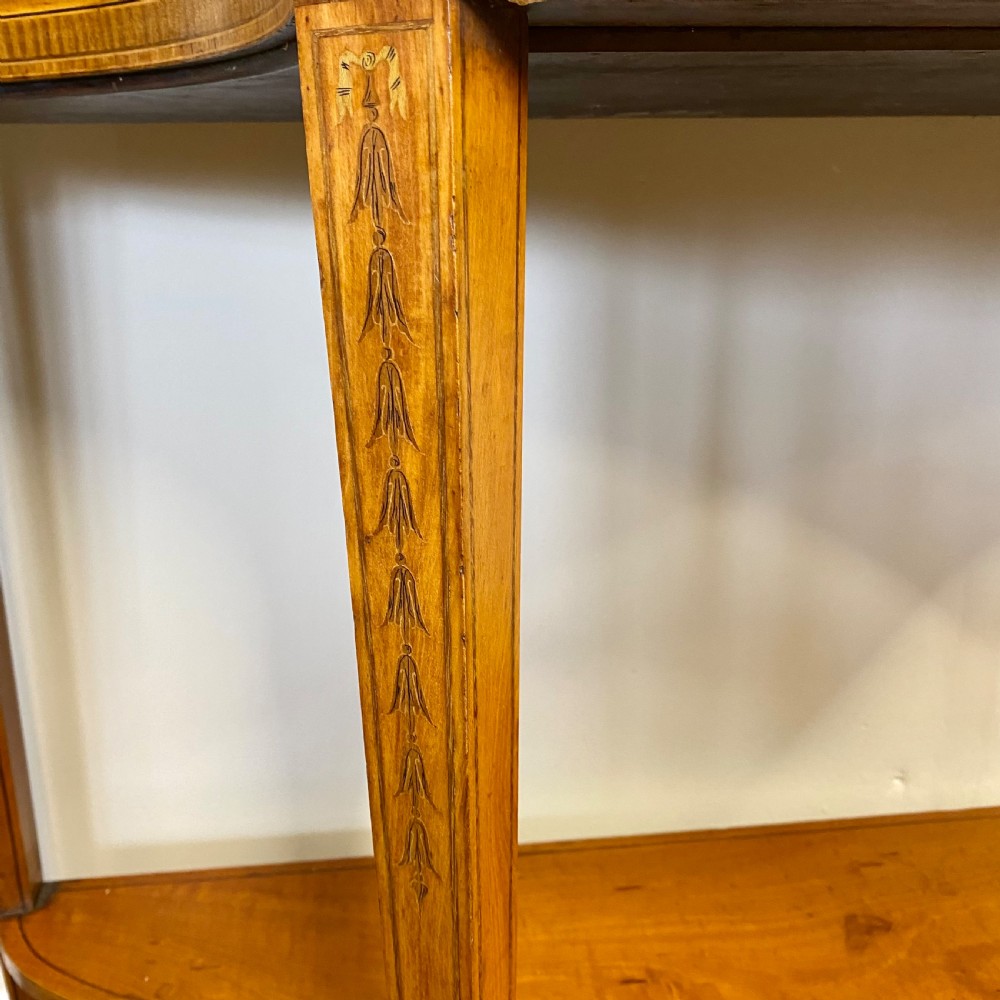 19th century satinwood inlaid display cabinet  View XI