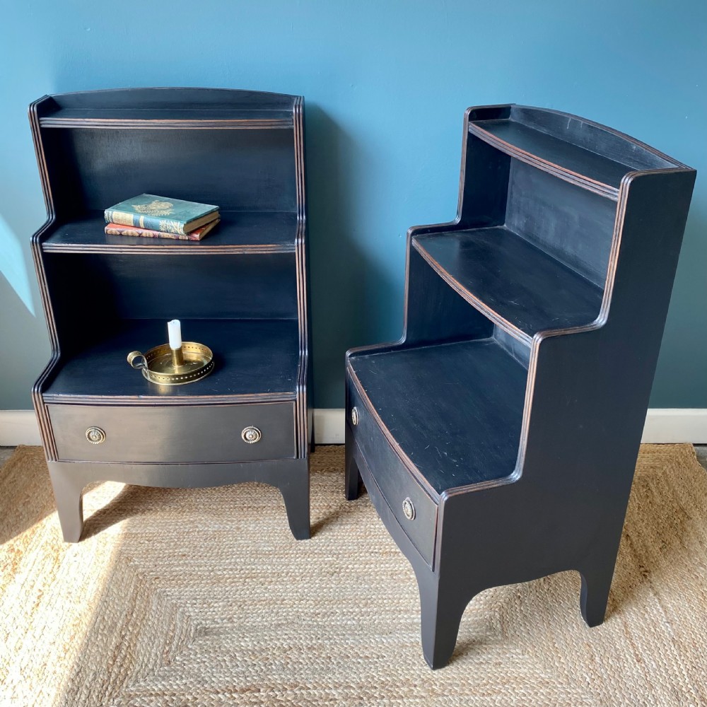 A pair of 19th century waterfall bookcases View III