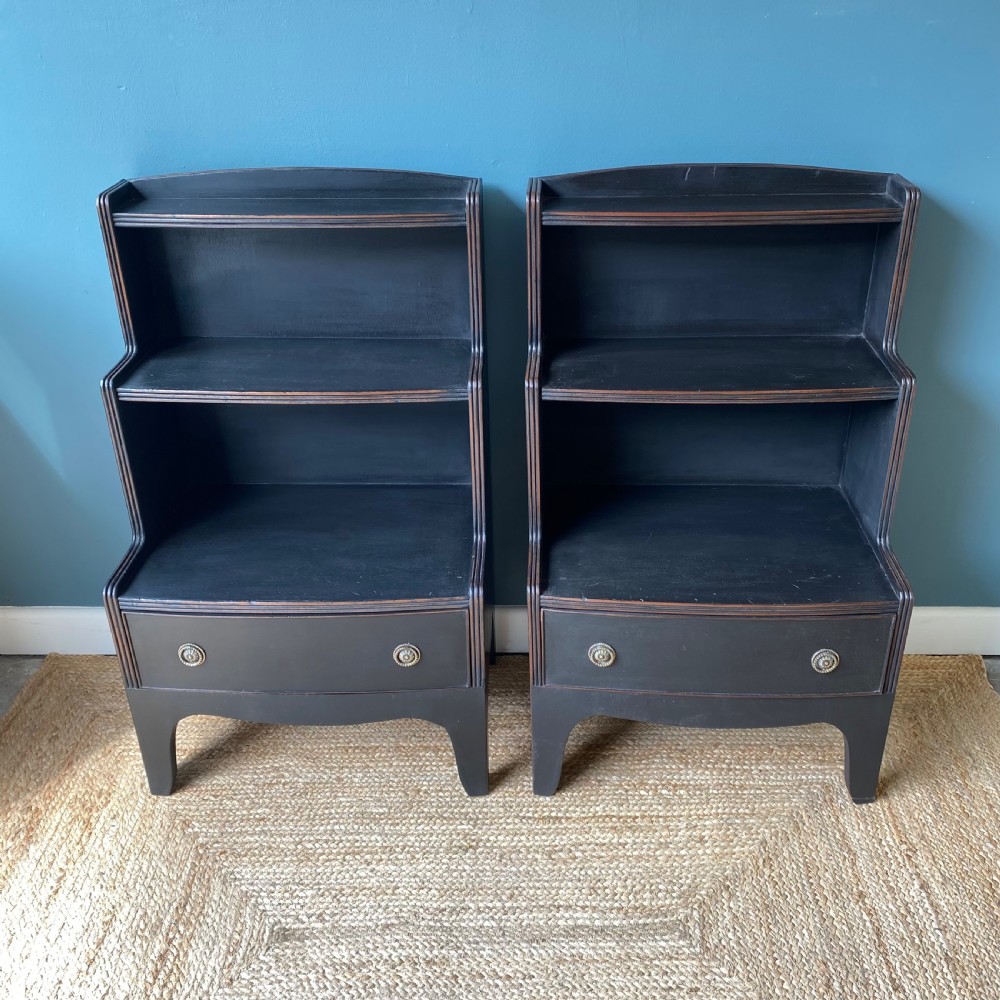 A pair of 19th century waterfall bookcases View VII