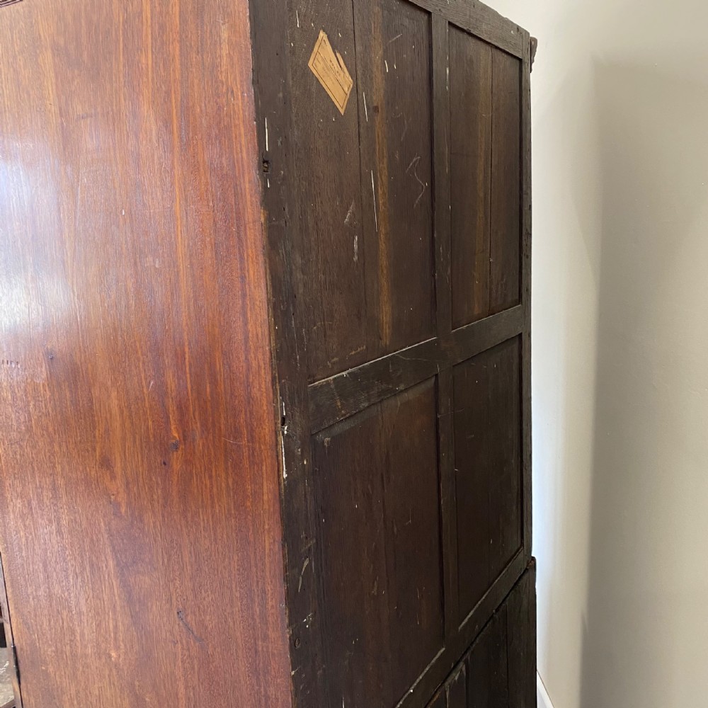 Georgian mahogany linen press View VII