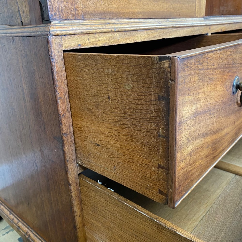 Georgian mahogany linen press View VIII