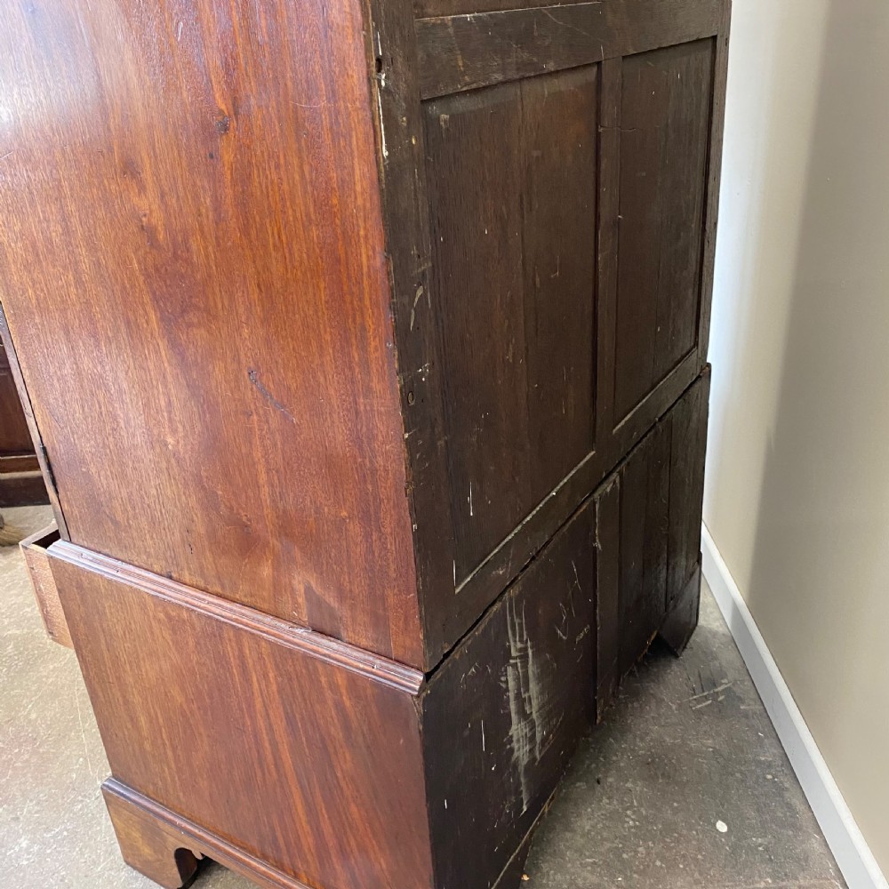 Georgian mahogany linen press View IX