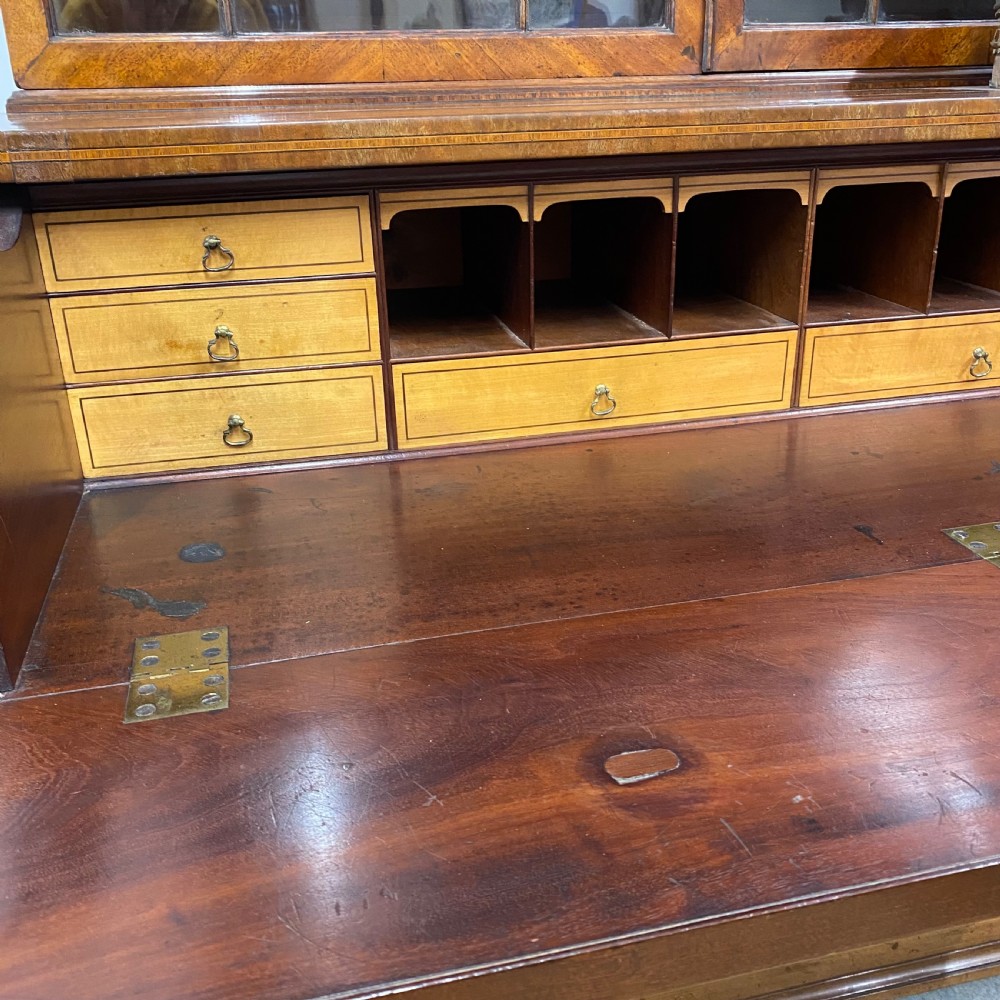 Georgian mahogany secretaire bookcase View IV